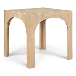 Meridian Furniture Waldorf Natural Tempered Glass Top Counter Height Table