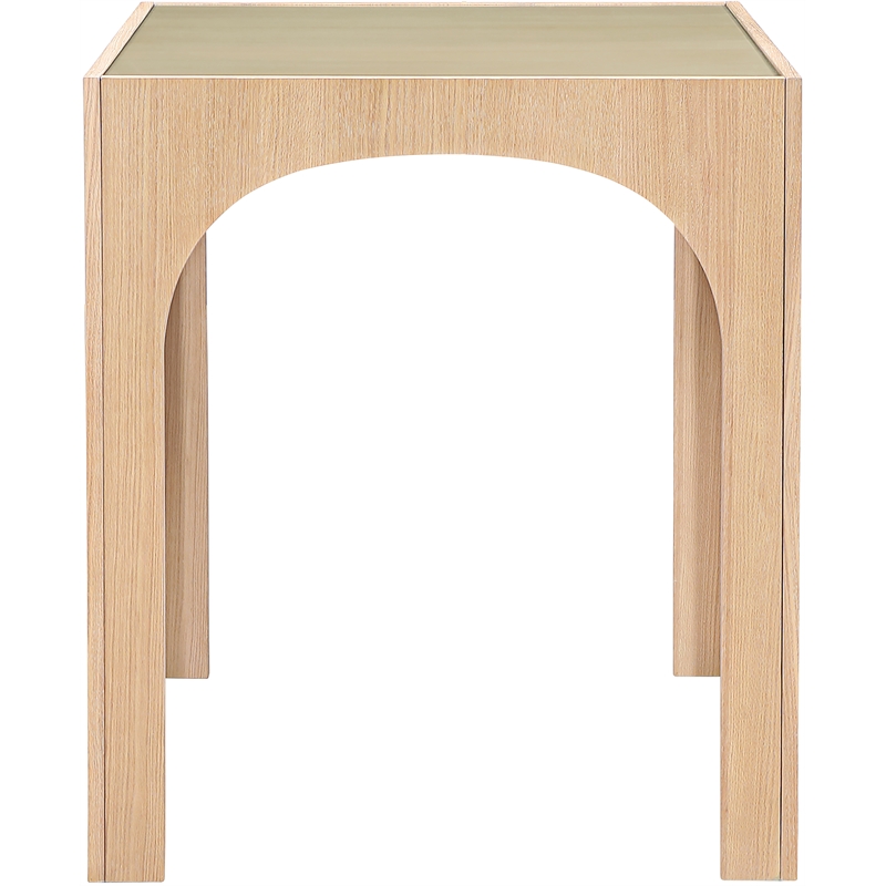 Meridian Furniture Waldorf Natural Tempered Glass Top Bar Height Table