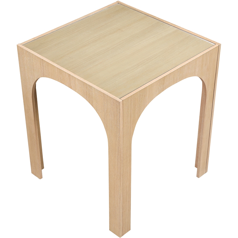 Meridian Furniture Waldorf Natural Tempered Glass Top Bar Height Table