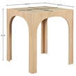 Meridian Furniture Waldorf Natural Tempered Glass Top Bar Height Table