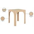 Meridian Furniture Waldorf Natural Tempered Glass Top Bar Height Table