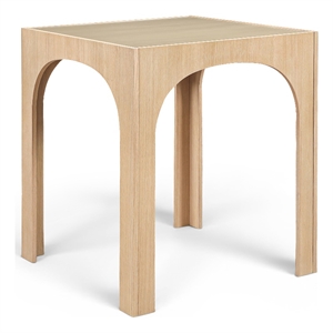 Meridian Furniture Waldorf Natural Tempered Glass Top Bar Height Table