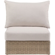 Meridian Furniture Seacrest Beige Water Resistant Fabric Patio Armless Chair