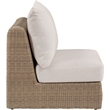 Meridian Furniture Seacrest Beige Water Resistant Fabric Patio Armless Chair