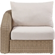 Meridian Furniture Seacrest Beige Water Resistant Fabric Patio Left Arm Chair