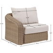 Meridian Furniture Seacrest Beige Water Resistant Fabric Patio Left Arm Chair