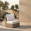 Meridian Furniture Seacrest Cream Water Resistant Fabric Patio Armless Chair