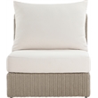 Meridian Furniture Seacrest Cream Water Resistant Fabric Patio Armless Chair