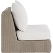 Meridian Furniture Seacrest Cream Water Resistant Fabric Patio Armless Chair