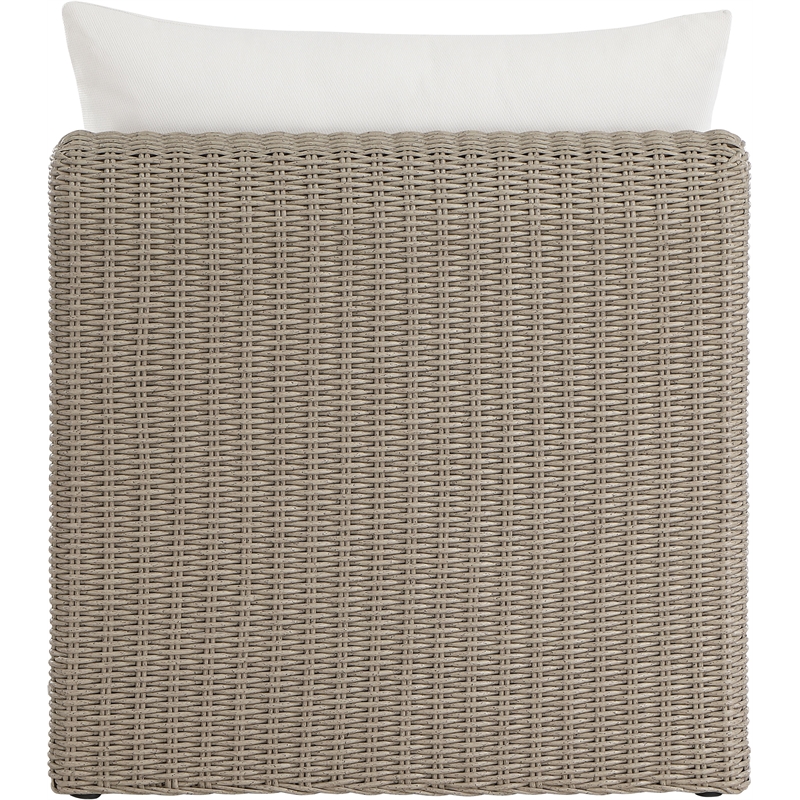 Meridian Furniture Seacrest Cream Water Resistant Fabric Patio Armless Chair