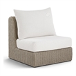 Meridian Furniture Seacrest Cream Water Resistant Fabric Patio Armless Chair