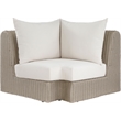Meridian Furniture Seacrest Cream Water Resistant Fabric Patio Corner Chair