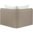 Meridian Furniture Seacrest Cream Water Resistant Fabric Patio Corner Chair