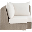 Meridian Furniture Seacrest Cream Water Resistant Fabric Patio Corner Chair