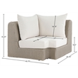 Meridian Furniture Seacrest Cream Water Resistant Fabric Patio Corner Chair