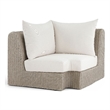 Meridian Furniture Seacrest Cream Water Resistant Fabric Patio Corner Chair