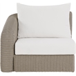 Meridian Furniture Seacrest Cream Water Resistant Fabric Patio Left Arm Chair