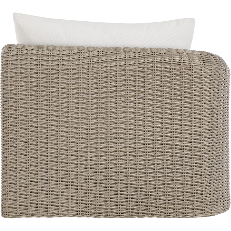 Meridian Furniture Seacrest Cream Water Resistant Fabric Patio Left Arm Chair