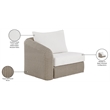 Meridian Furniture Seacrest Cream Water Resistant Fabric Patio Left Arm Chair
