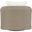 Meridian Furniture Seacrest Cream Water Resistant Fabric Patio Swivel Chair