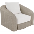 Meridian Furniture Seacrest Cream Water Resistant Fabric Patio Swivel Chair