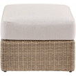 Meridian Furniture Seacrest Beige Water Resistant Fabric Patio Ottoman Table