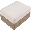 Meridian Furniture Seacrest Beige Water Resistant Fabric Patio Ottoman Table
