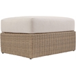 Meridian Furniture Seacrest Beige Water Resistant Fabric Patio Ottoman Table