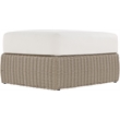 Meridian Furniture Seacrest Cream Water Resistant Fabric Patio Ottoman Table