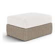 Meridian Furniture Seacrest Cream Water Resistant Fabric Patio Ottoman Table