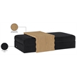 Meridian Furniture Woodra Black Velvet Upholstered Coffee Table/Ottoman