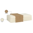 Meridian Furniture Woodra Cream Velvet Upholstered Coffee Table/Ottoman