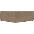 Meridian Furniture Seacrest Natural Teak Wood And Wicker Patio Coffee Table