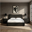 Meridian Furniture Astrid Black Solid Wood And Oak Veneer King Bed