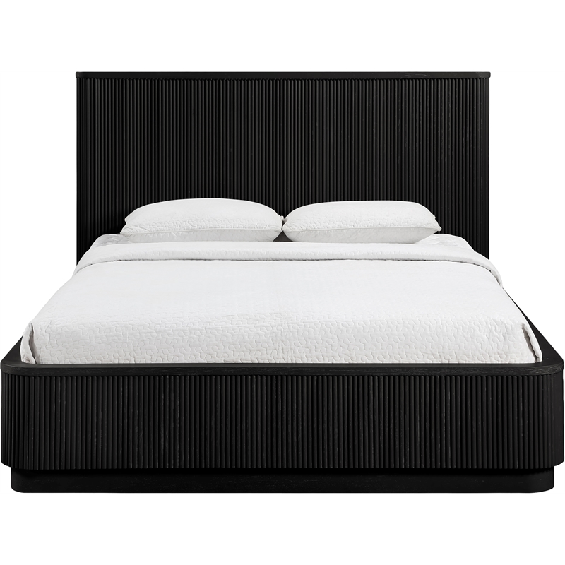 Meridian Furniture Astrid Black Solid Wood And Oak Veneer King Bed