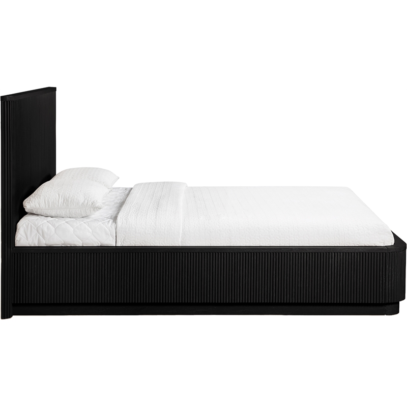 Meridian Furniture Astrid Black Solid Wood And Oak Veneer King Bed