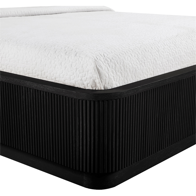 Meridian Furniture Astrid Black Solid Wood And Oak Veneer King Bed