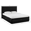 Meridian Furniture Astrid Black Solid Wood And Oak Veneer King Bed