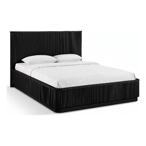 Meridian Furniture Astrid Black Solid Wood And Oak Veneer King Bed