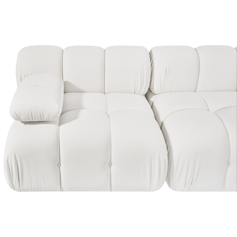 Meridian Furniture Orin Cream Velvet Performance Fabric 2 pc. Modular Sofa