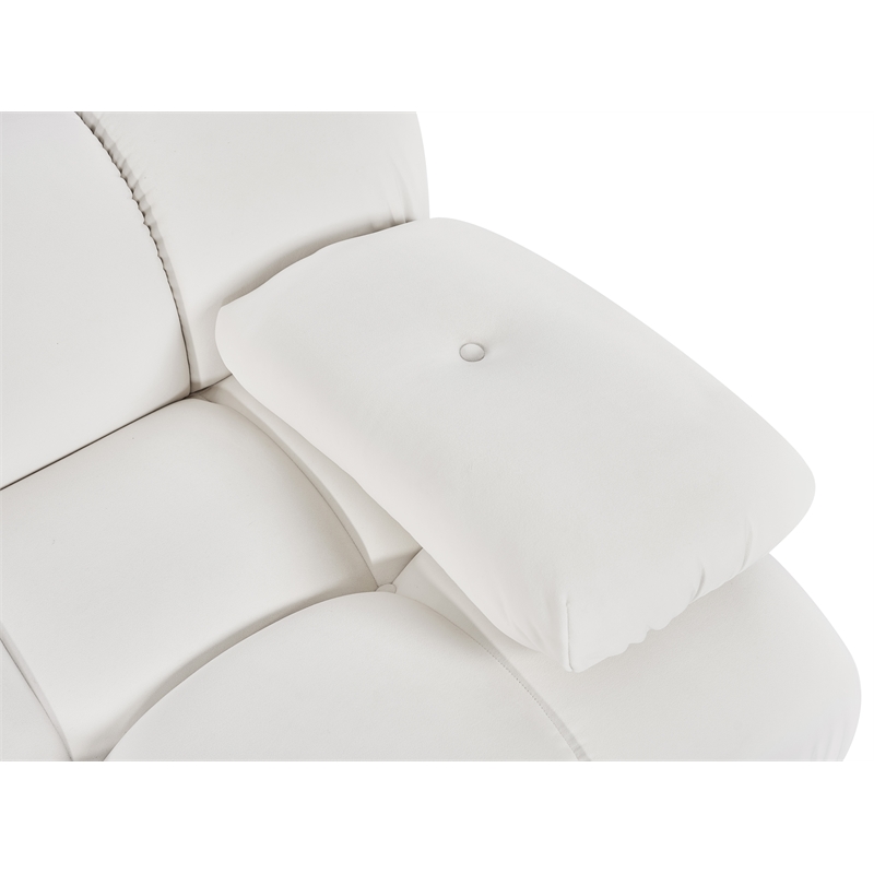 Meridian Furniture Orin Cream Velvet Performance Fabric 2 pc. Modular Sofa