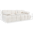 Meridian Furniture Orin Cream Velvet Performance Fabric 2 pc. Modular Sofa