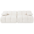 Meridian Furniture Orin Cream Velvet Performance Fabric 2 pc. Modular Sofa