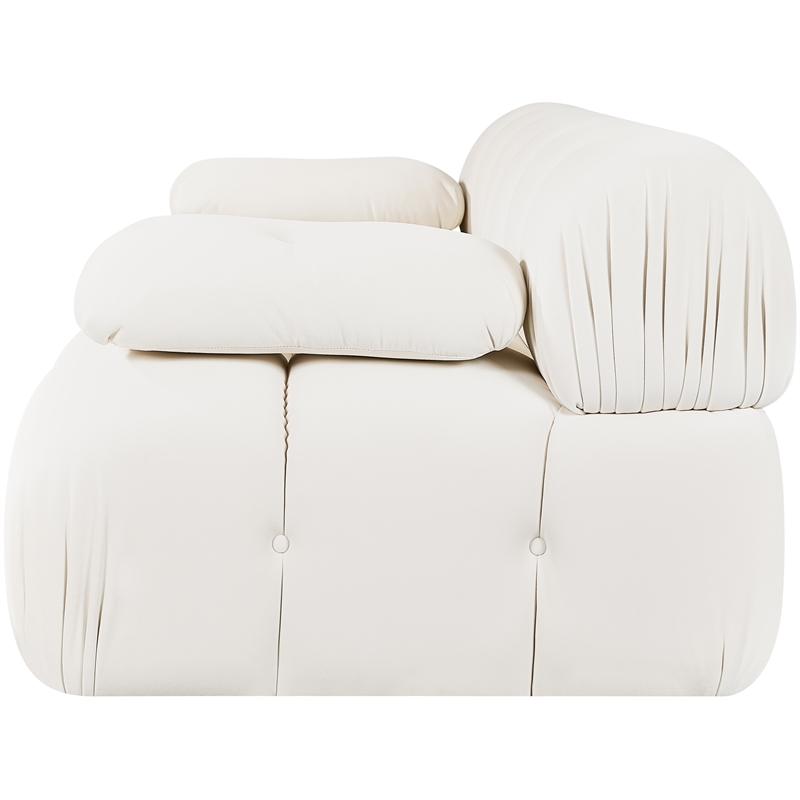 Meridian Furniture Orin Cream Velvet Performance Fabric 2 pc. Modular Sofa