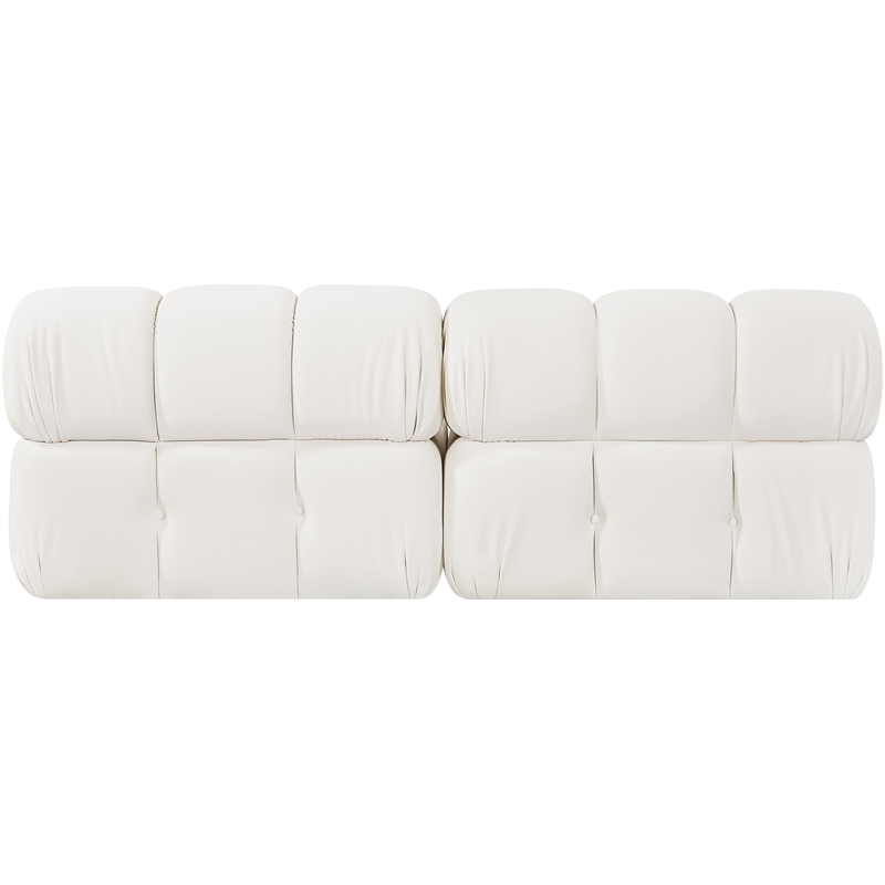 Meridian Furniture Orin Cream Velvet Performance Fabric 2 pc. Modular Sofa
