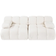 Meridian Furniture Orin Cream Velvet Performance Fabric 2 pc. Modular Sofa
