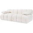 Meridian Furniture Orin Cream Velvet Performance Fabric 2 pc. Modular Sofa
