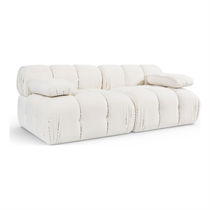 Meridian Furniture Orin Cream Velvet Performance Fabric 2 pc. Modular Sofa