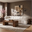 Meridian Furniture Orin Cream Velvet Performance Fabric 3 pc. Modular Sofa
