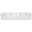 Meridian Furniture Orin Cream Velvet Performance Fabric 3 pc. Modular Sofa